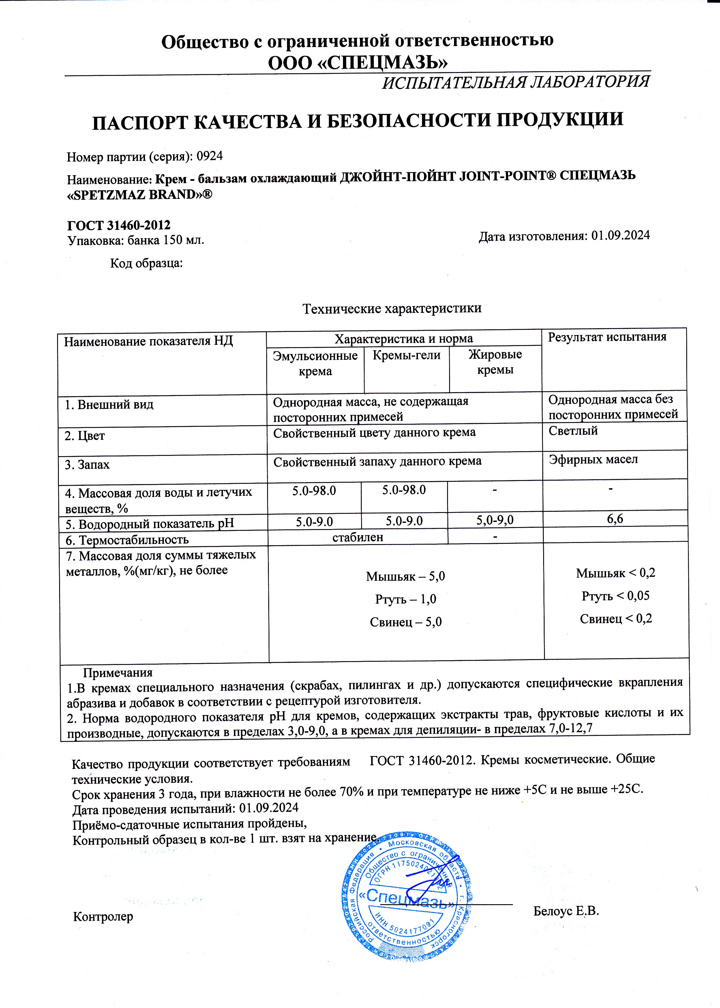 Паспорт №092024